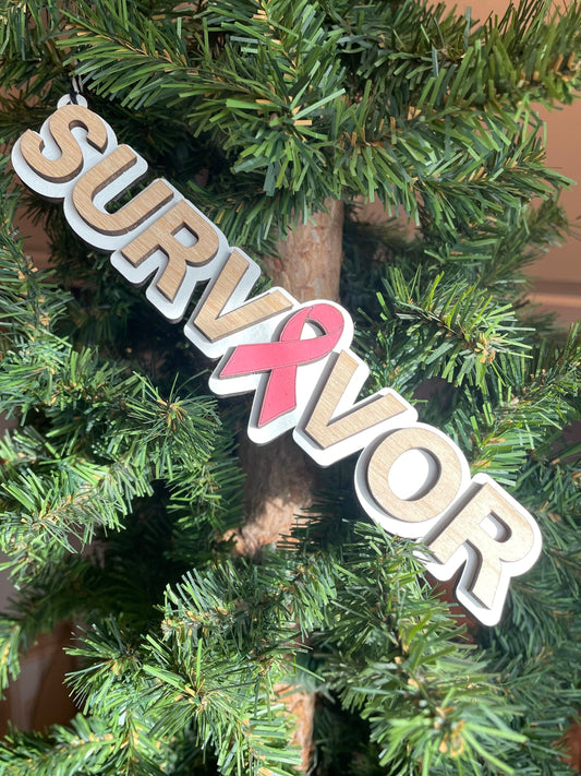 Cancer Ribbon Ornament