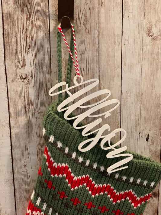 Christmas Stocking Name Tag