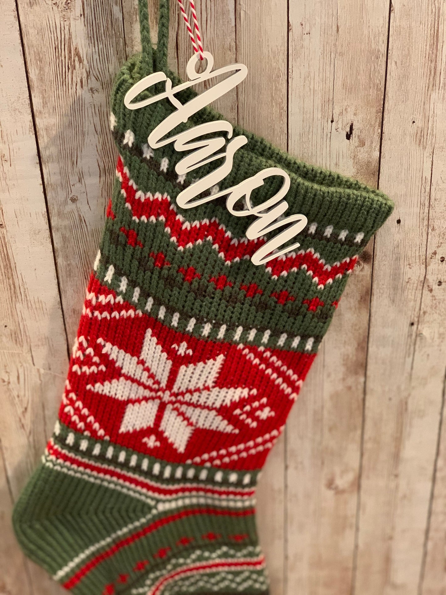 Christmas Stocking Name Tag